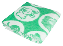 Зеленое Байковое 100х140 арт. 57-5ЕТОЖ 90% х/б Ермолино одеяло ОБ-100х140 57-5ЕТОЖ-зелен