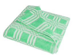 Зеленое Байковое 100х140 арт. 57-3ЕТ 90% х/б Ермолино одеяло ОБ-100х140 57-3ЕТ-зеленое