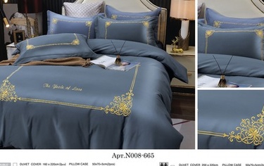 Постельное белье Карвен Жаккард с оборкой Семейный 665