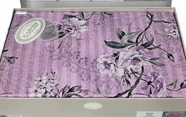 Постельное белье Карвен STRIPE SATIN с цветным принтом 1,5 спальное N249 -SB015