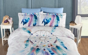 Постельное белье Карвен STRIPE SATIN с цветным принтом 1,5 спальное N249 -SB001